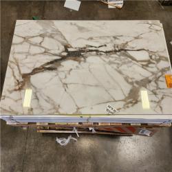 Phoenix NEW Daltile Wenrose Calacatta Topaz 24 in. x 48 in. Polished Porcelain Marble Look Floor and Wall Tile (387 sq. ft./25 case)