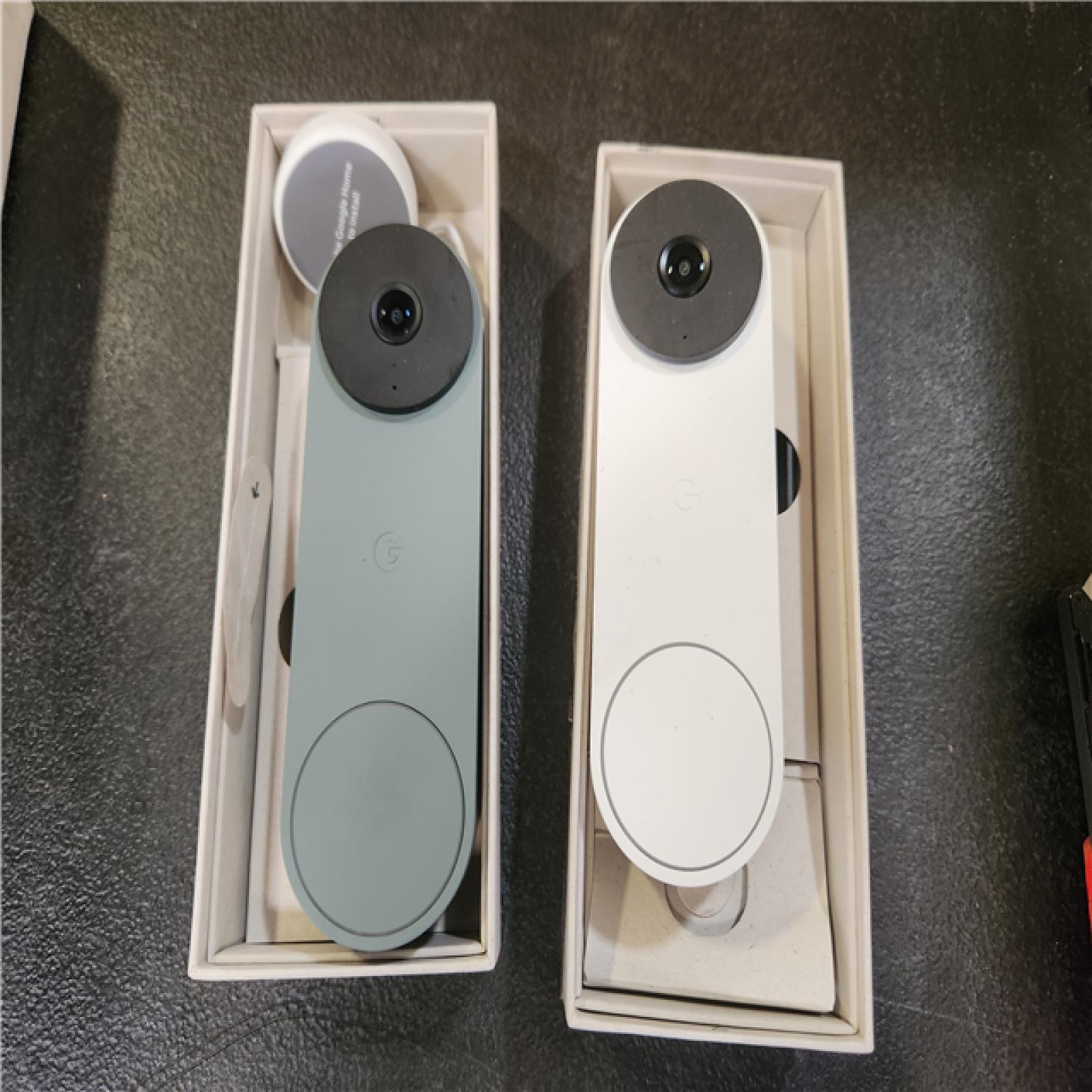 Phoenix AS-IS Google Nest Doorbell (Wired  3rd Gen) - Smart Wi-Fi Video Doorbell Camera (2-Pack)