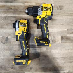 HOUSTON LOCATION - AS-IS DEWALT 20V MAX XR Hammer Drill and ATOMIC Impact Driver 2 Tool Cordless Combo Kit with (2) 4.0Ah Batteries, Charger, and Bag