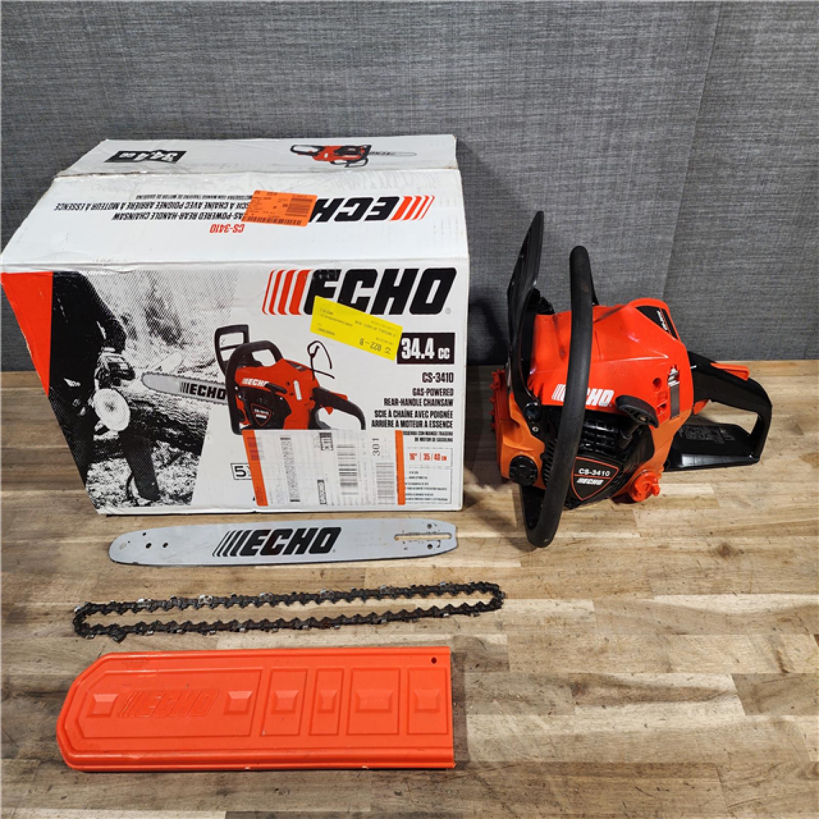 HOUSTON LOCATION - AS-IS Echo 34.4 Cc Professional-Grade Chainsaw with 16 Inch Bar - CS-3410-16