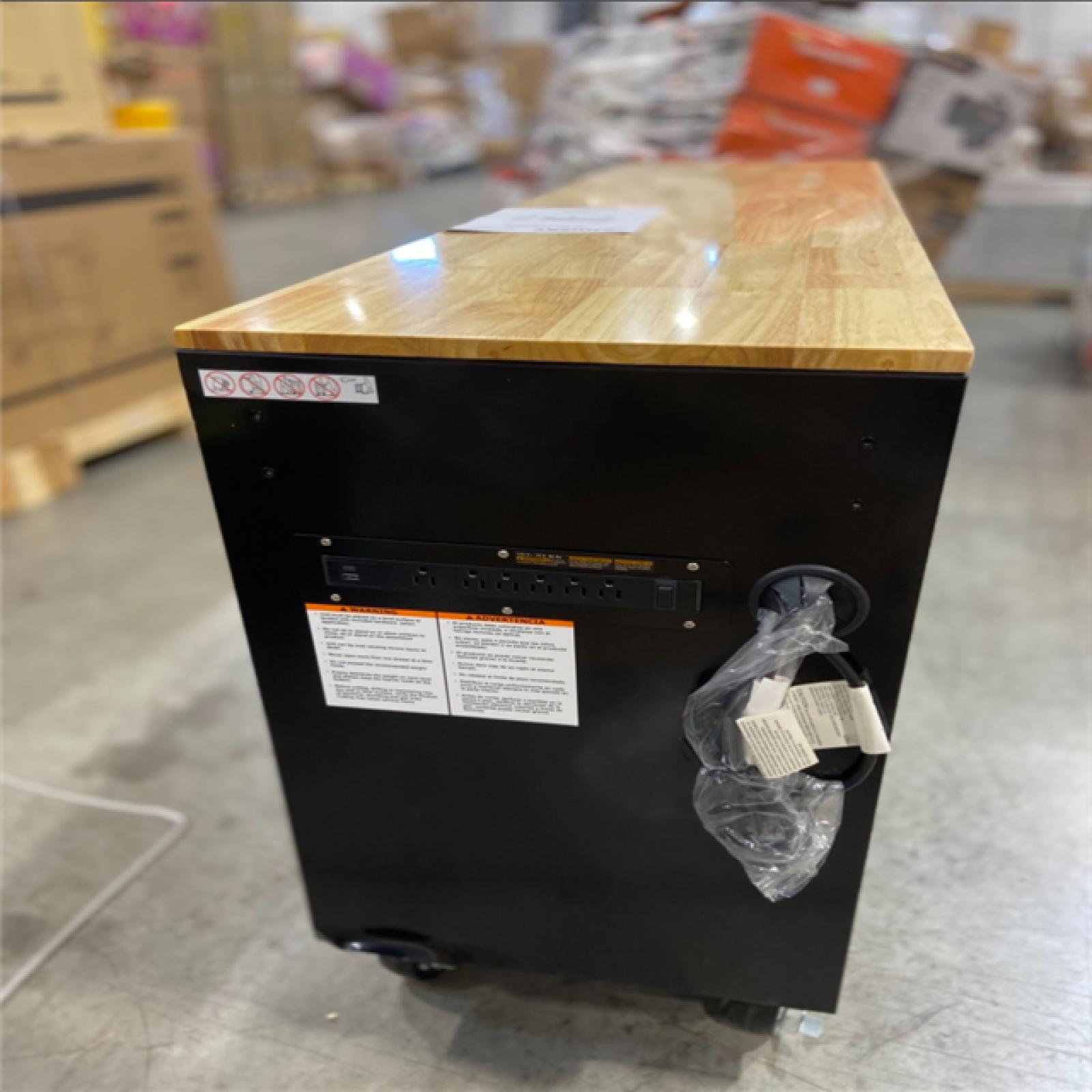 DALLAS LOCATION -Husky Tool Storage 72 in. W Standard Duty Gloss Black Mobile Workbench Tool Chest