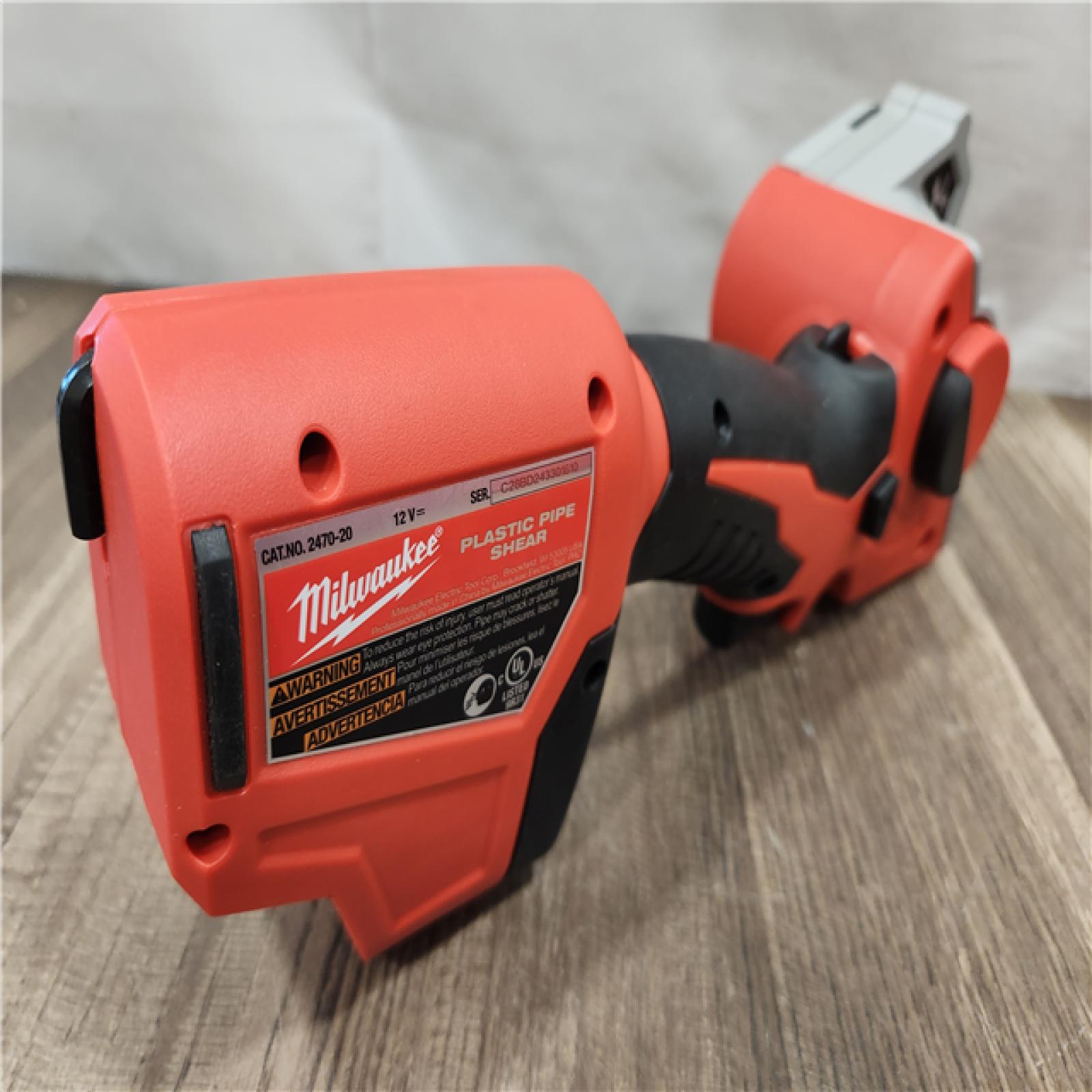 AS-IS- Milwaukee 12-Volt Lithium-Ion Cordless PVC Pipe Shear (Tool-Only)