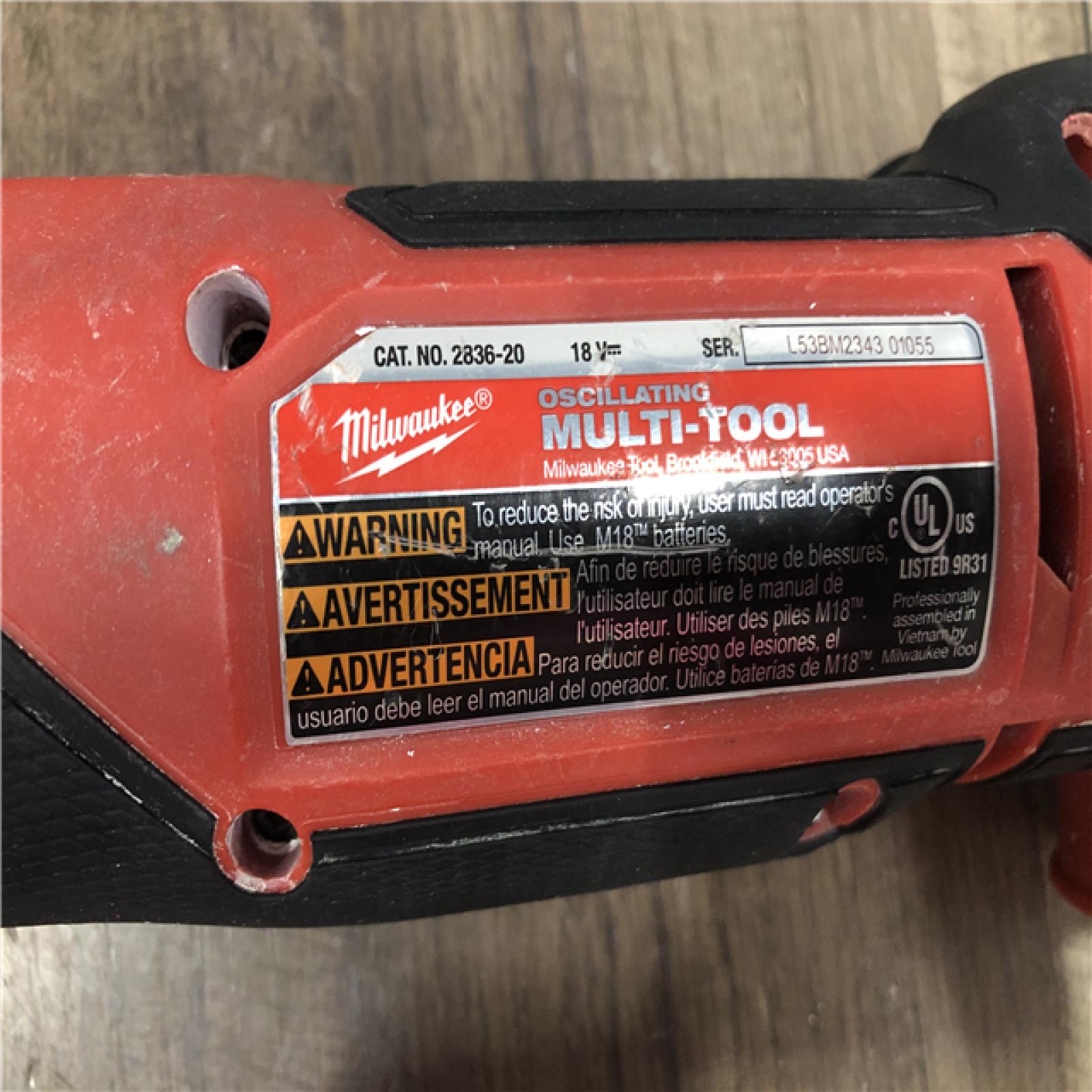 AS-IS Milwaukee FUEL 18V Lithium-Ion Cordless Brushless Oscillating Multi-Tool (Tool-Only)