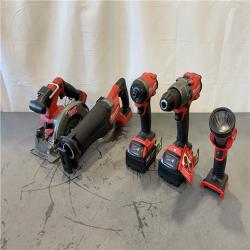 AS-IS - Milwaukee M18 FUEL 18V Lithium-Ion Brushless Cordless (4 Tool) Combo Kit