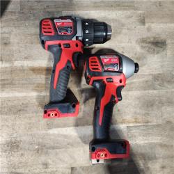 HOUSTON LOCATION - AS-IS Milwaukee 18V Cordless Brushed 2-Tool Drill/Driver and Impact Driver Kit