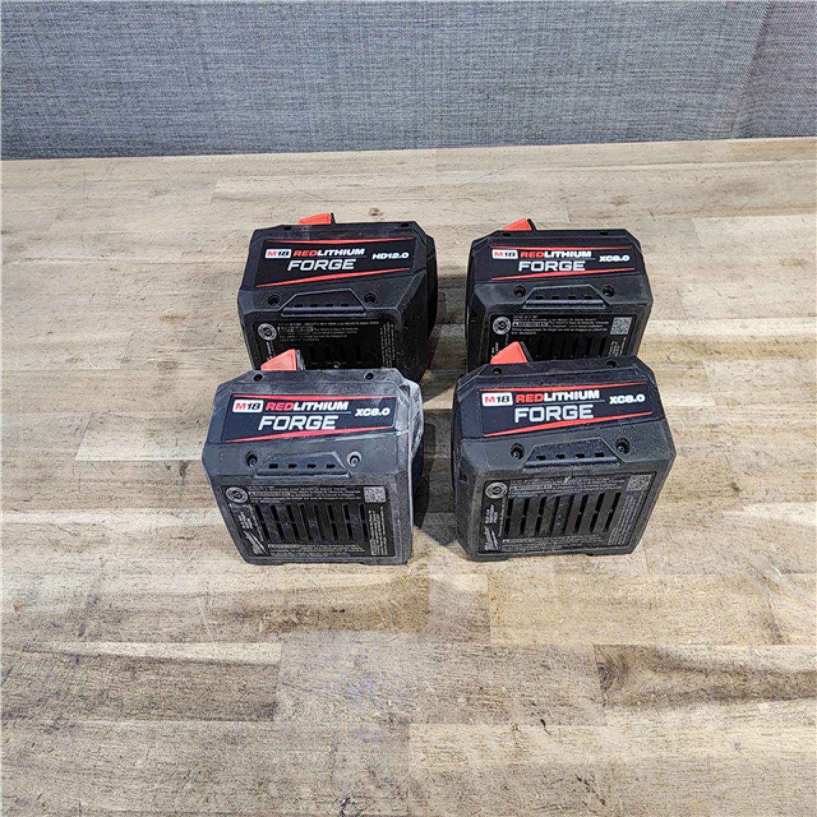 HOUSTON LOCATION - AS-IS MILWAUKEE FORGE BATTERY PACK QTY - 4