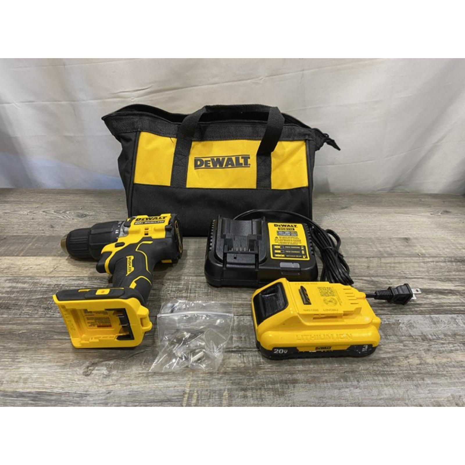 AS-IS DEWALT ATOMIC 20V Cordless 1/2 in. Compact Hammer Drill Kit