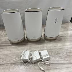 AS-IS NETGEAR RBKE963-100NAR Orbi 960 Wi-Fi 6E System 3-Pack White