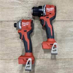 AS-IS Milwaukee 18-Volt Lithium-Ion Brushless Cordless Compact Hammer Drill/Impact Combo Kit