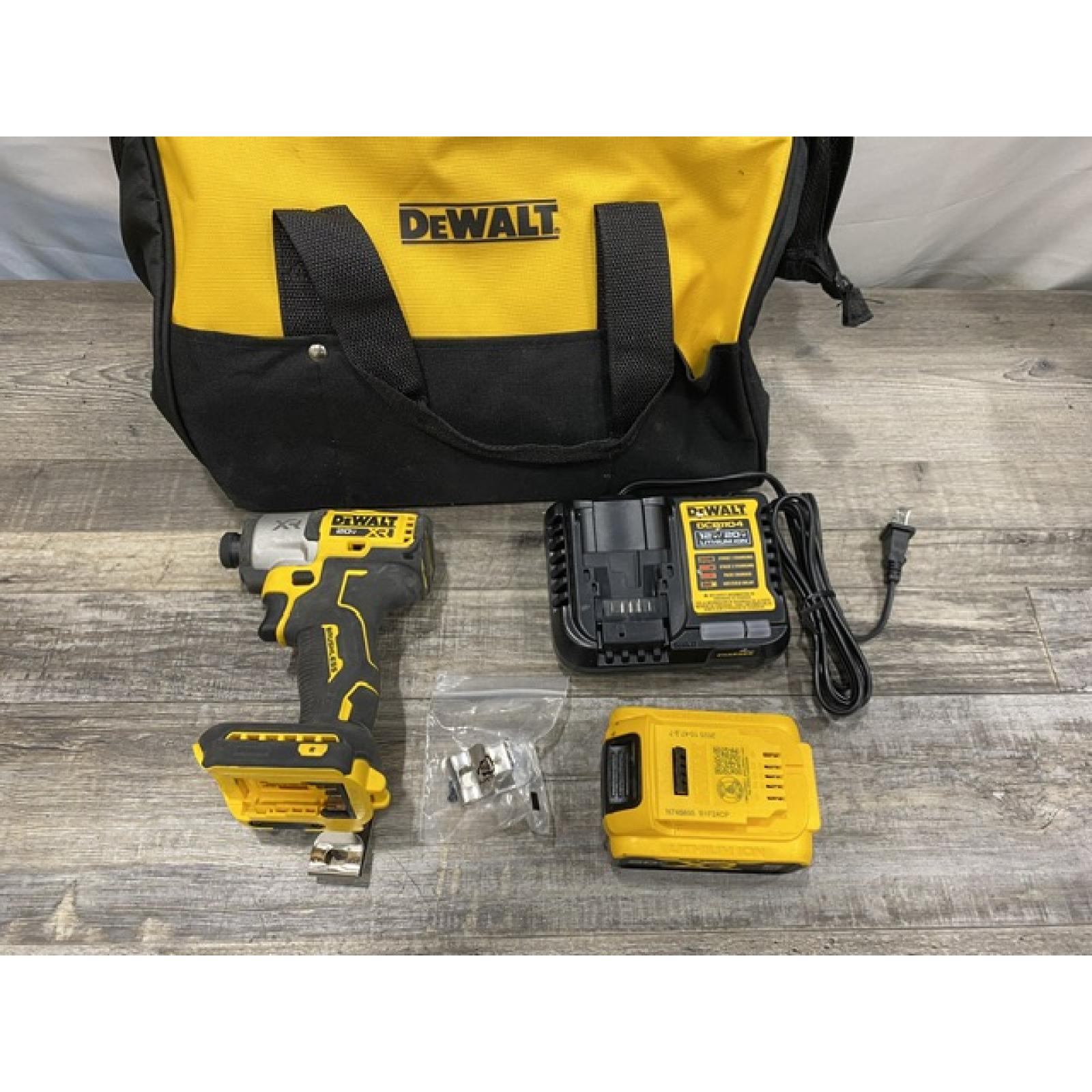 AS-IS DEWALT 20-Volt Maximum XR Lithium-Ion Cordless Brushless 1/4 in. 3-Speed Impact Driver Kit