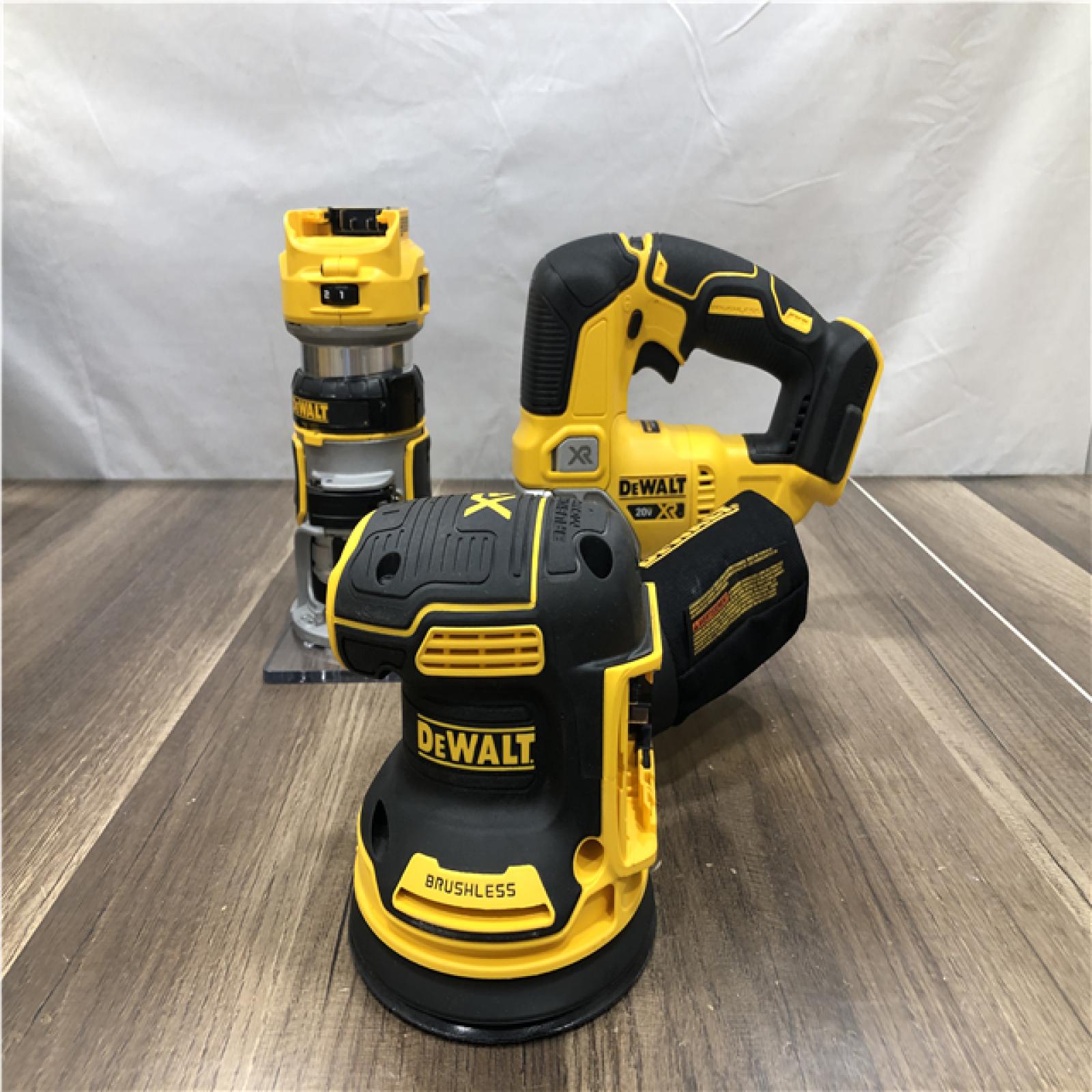 AS-IS DEWALT 20V MAX Lithium-Ion Cordless 3-Tool Combo Kit with 2.0 Ah Battery  5.0 Ah Battery  Charger and Bag