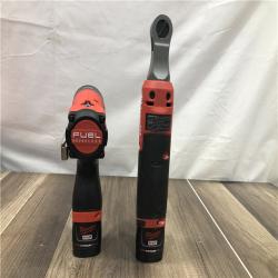 AS-IS Milwaukee FUEL 12V Lithium-Ion Cordless 3/8 in. Ratchet and 1/4 in. Impact Driver Kit