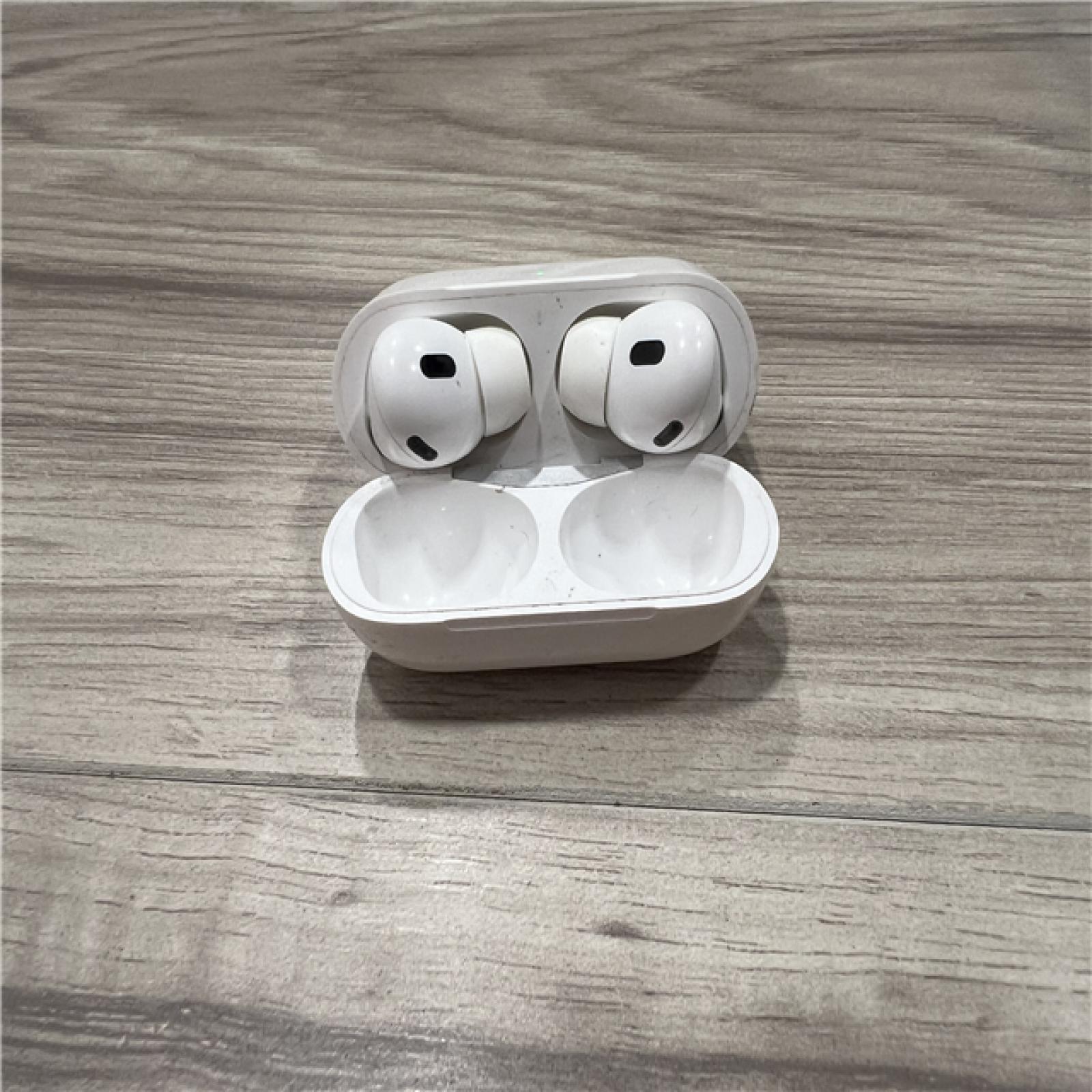 AS-IS Apple AirPods Pro (2nd Generation) with the USB-C MagSafe Charging Case