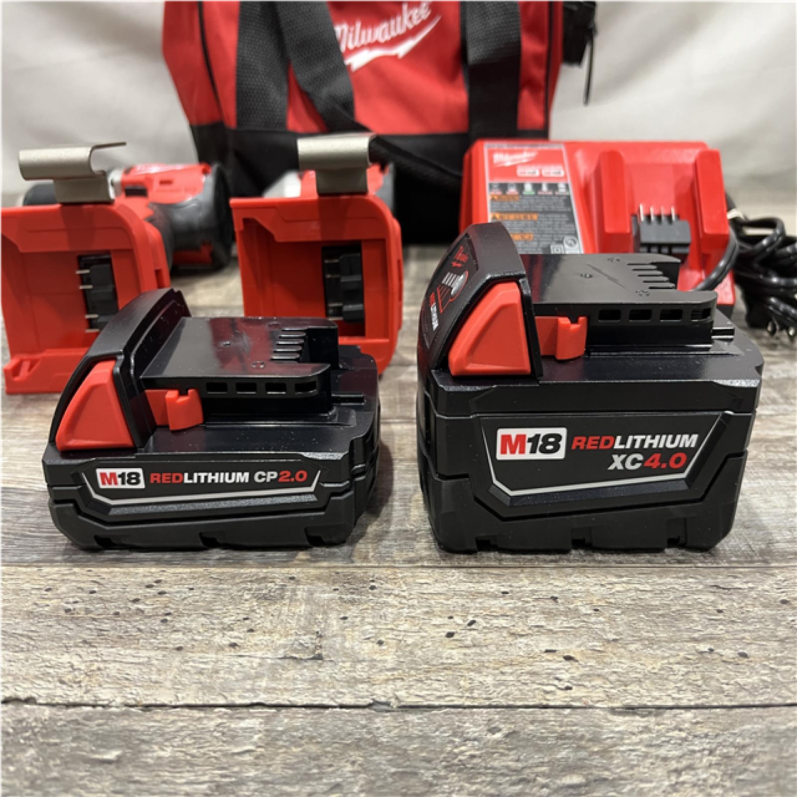 AS-IS Milwaukee 18-Volt Lithium-Ion Brushless Cordless Compact Hammer Drill/Impact Combo Kit