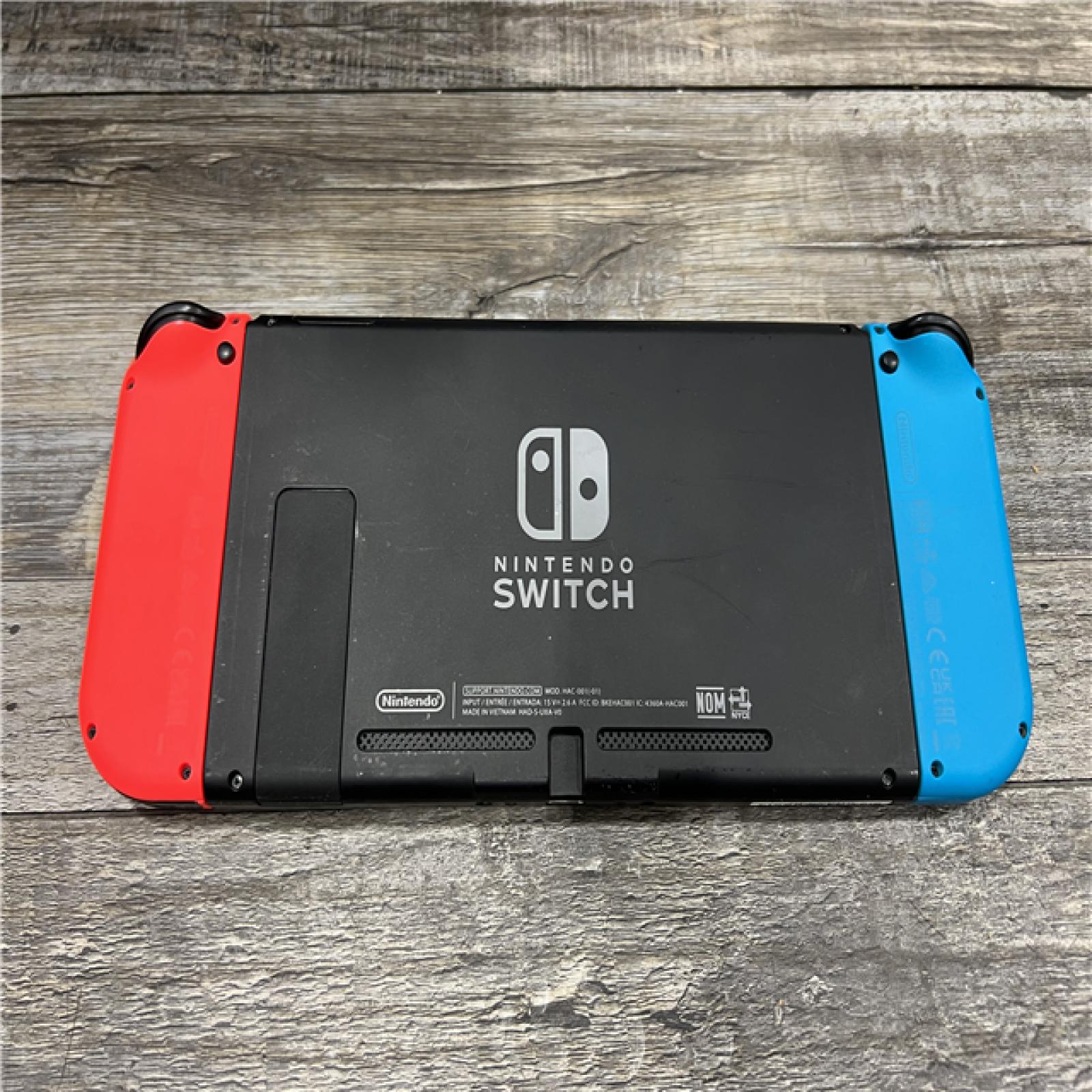 AS-IS Nintendo Switch with Neon Blue and Neon Red Joy-Con