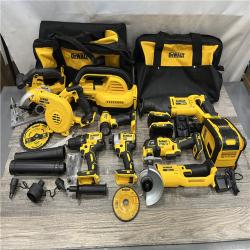 AS-IS DEWALT 20-Volt Max Lithium-Ion 10-Tool Cordless Combo Kit with Two 2.0 Ah Batteries  Charger and 2 Bags