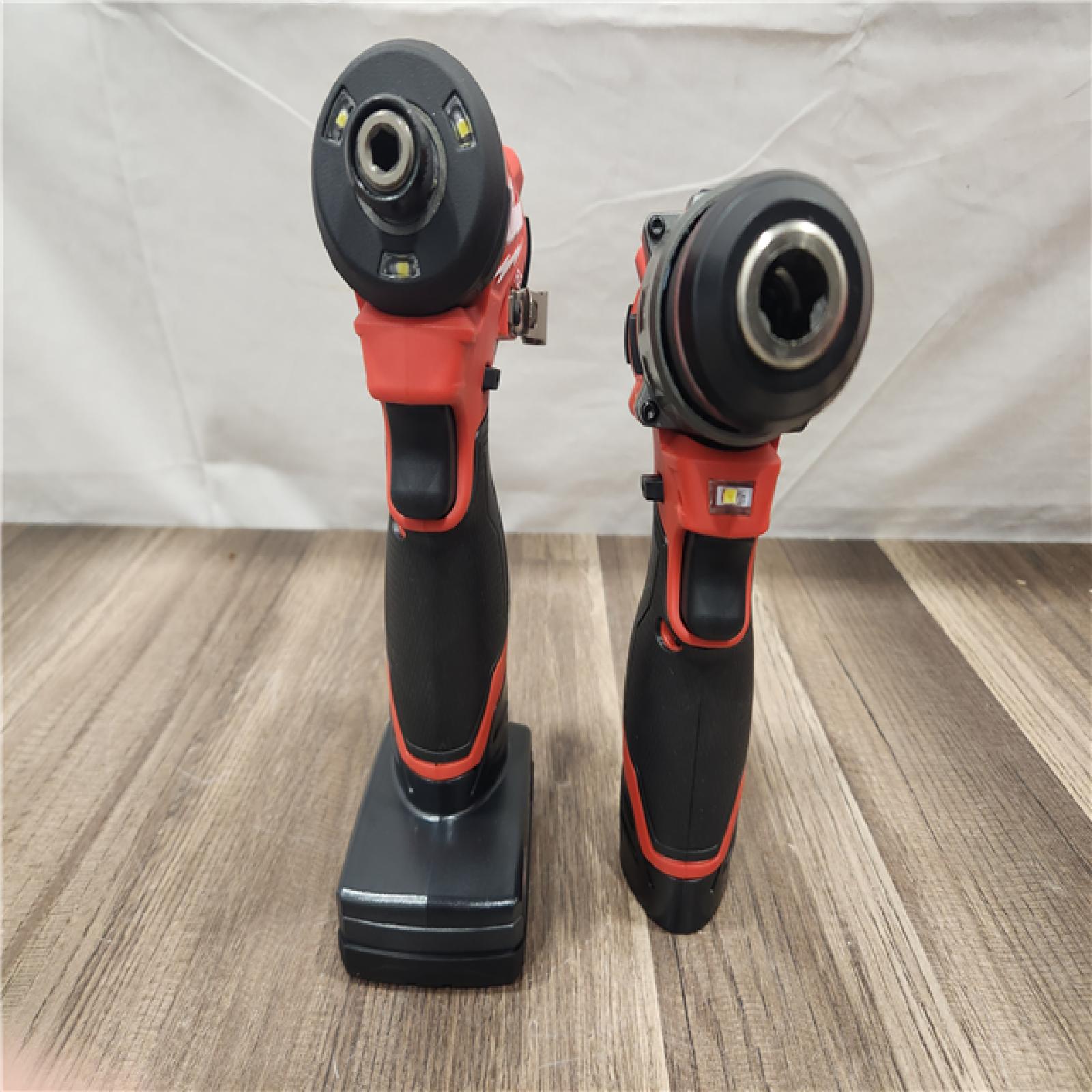 AS-IS- Milwaukee 12V Brushless Hammer Drill and Impact Driver Combo Kit