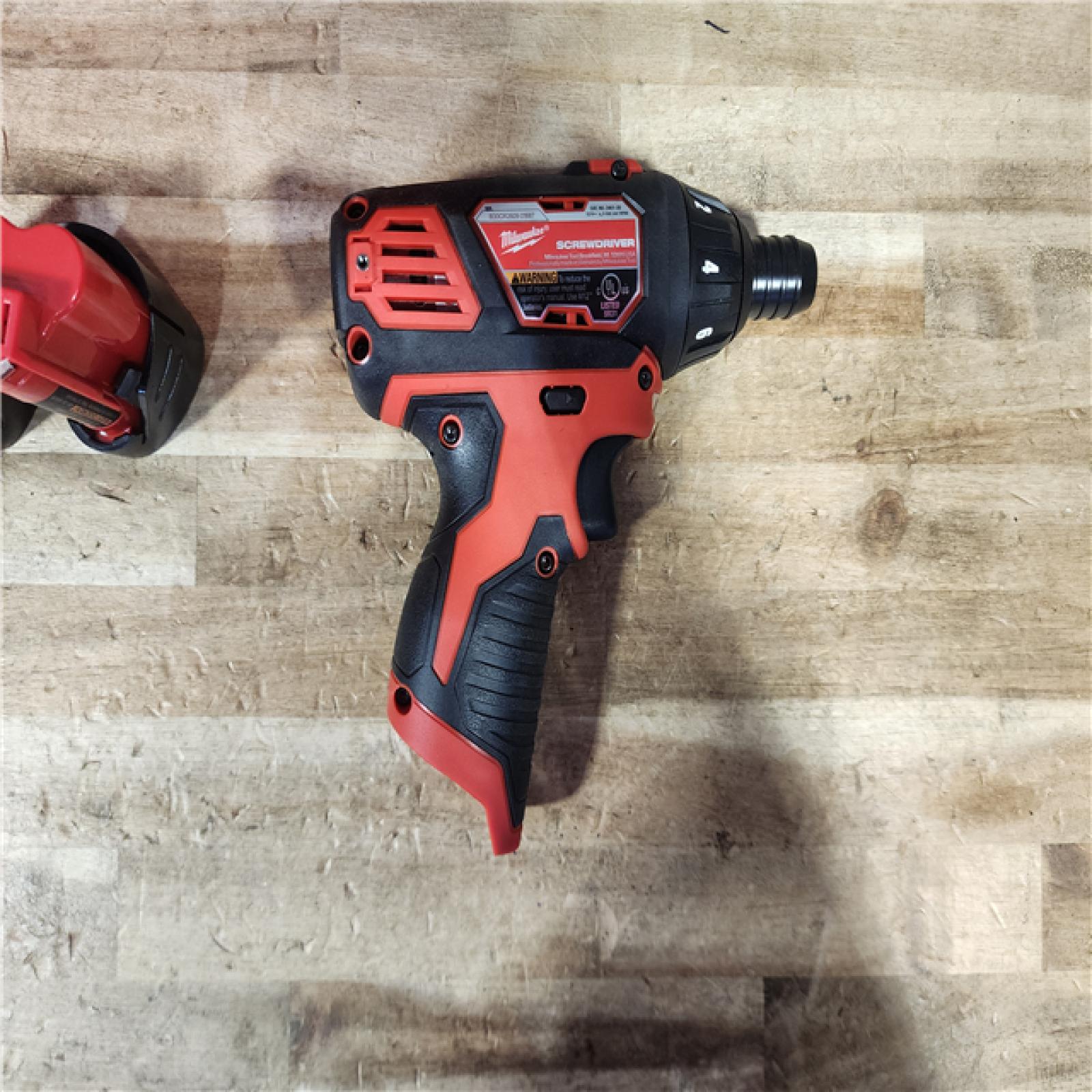 HOUSTON LOCATION - AS - IS Milwaukee M12 FUEL 12-Volt Lithium-Ion Brushless Cordless 1/4 in. Hex 2-Speed Screwdriver Kit W/(2) 2.0h Batteries & Hard Case