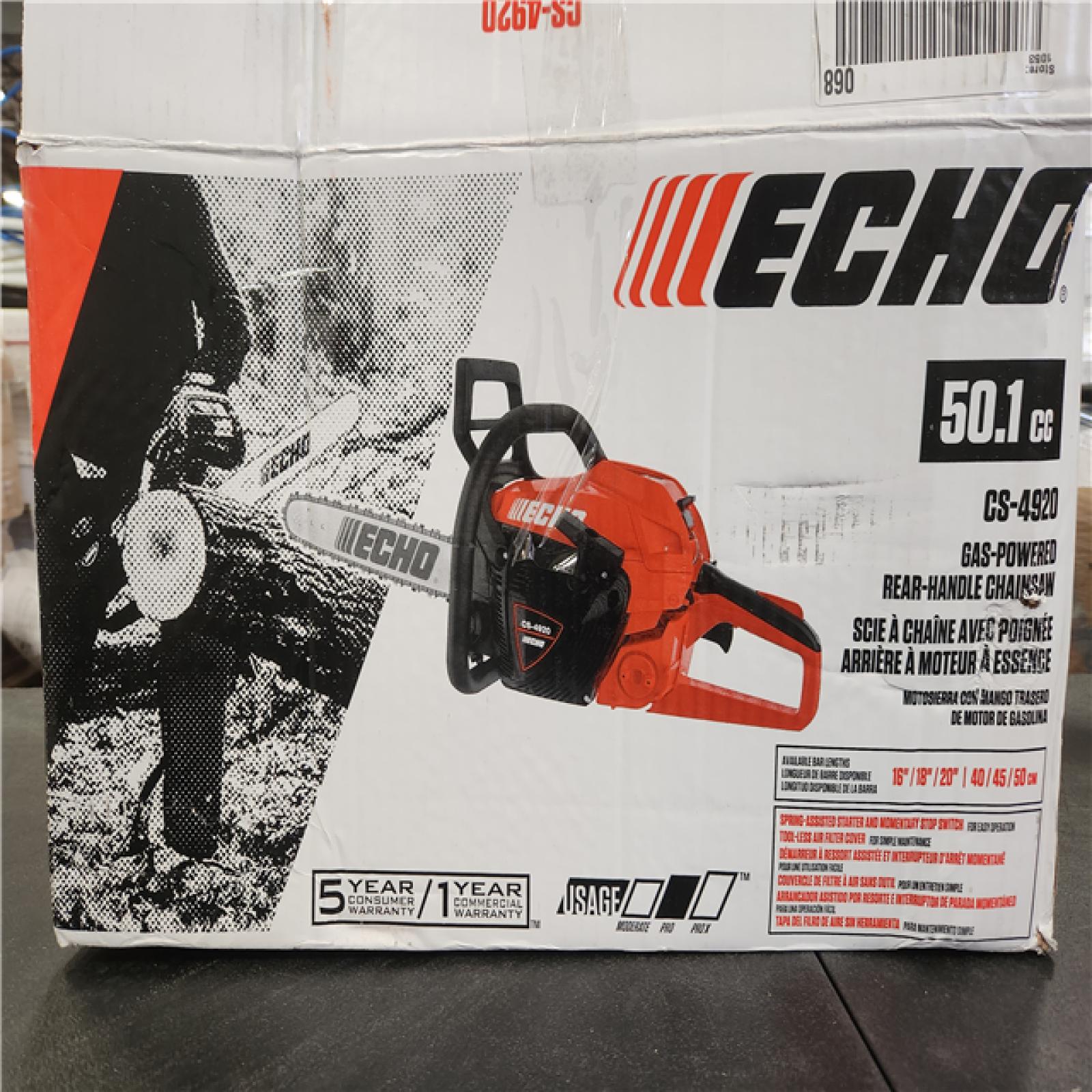 Phoenix NEW ECHO 20 in. 50.1 cc 2-Stroke Gas Rear Handle Chainsaw
