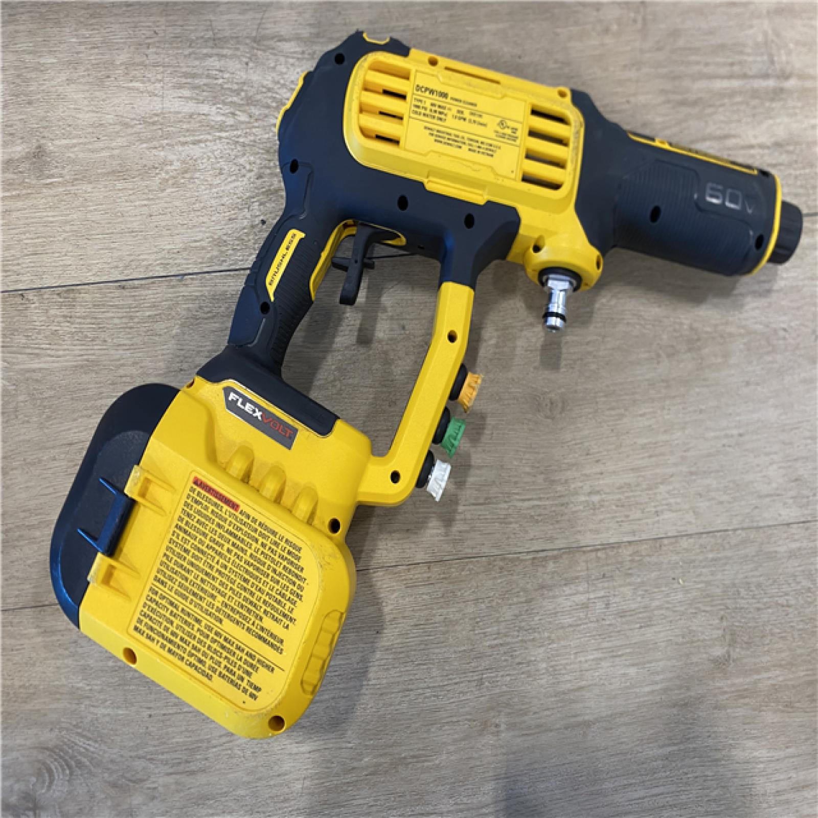 AS-IS DEWALT FLEXVOLT 60V MAX 1000 PSI 1.0 GPM Cold Water Cordless Power Cleaner (Tool Only)