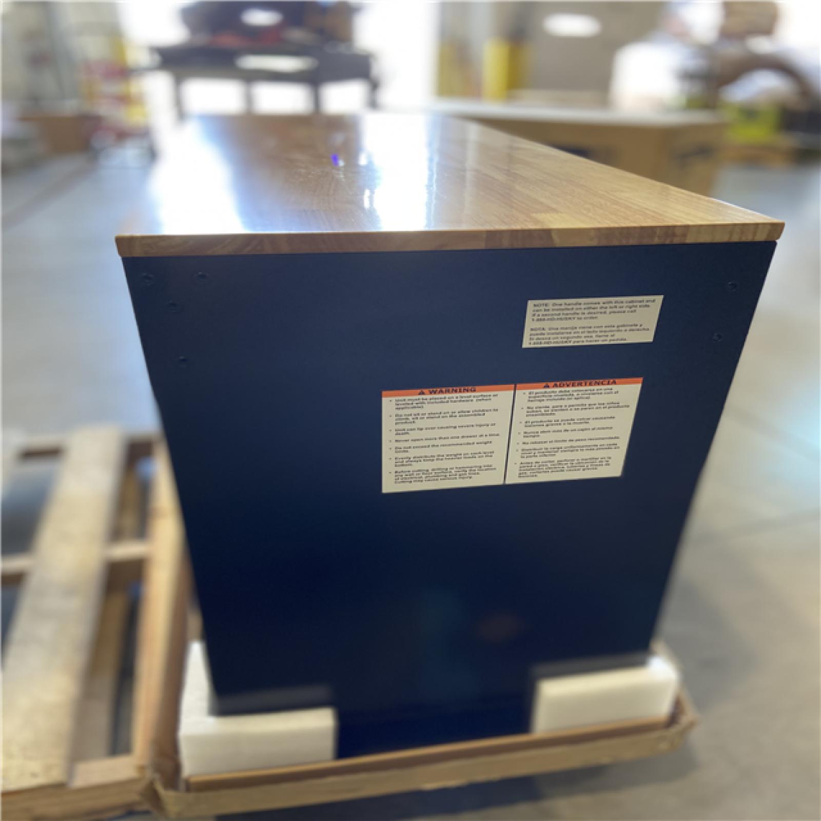 DALLAS LOCATION - Husky Tool Storage 46 in. W x 18 in. D 9-Drawer Mobile Workbench Cabinet in Gloss Black