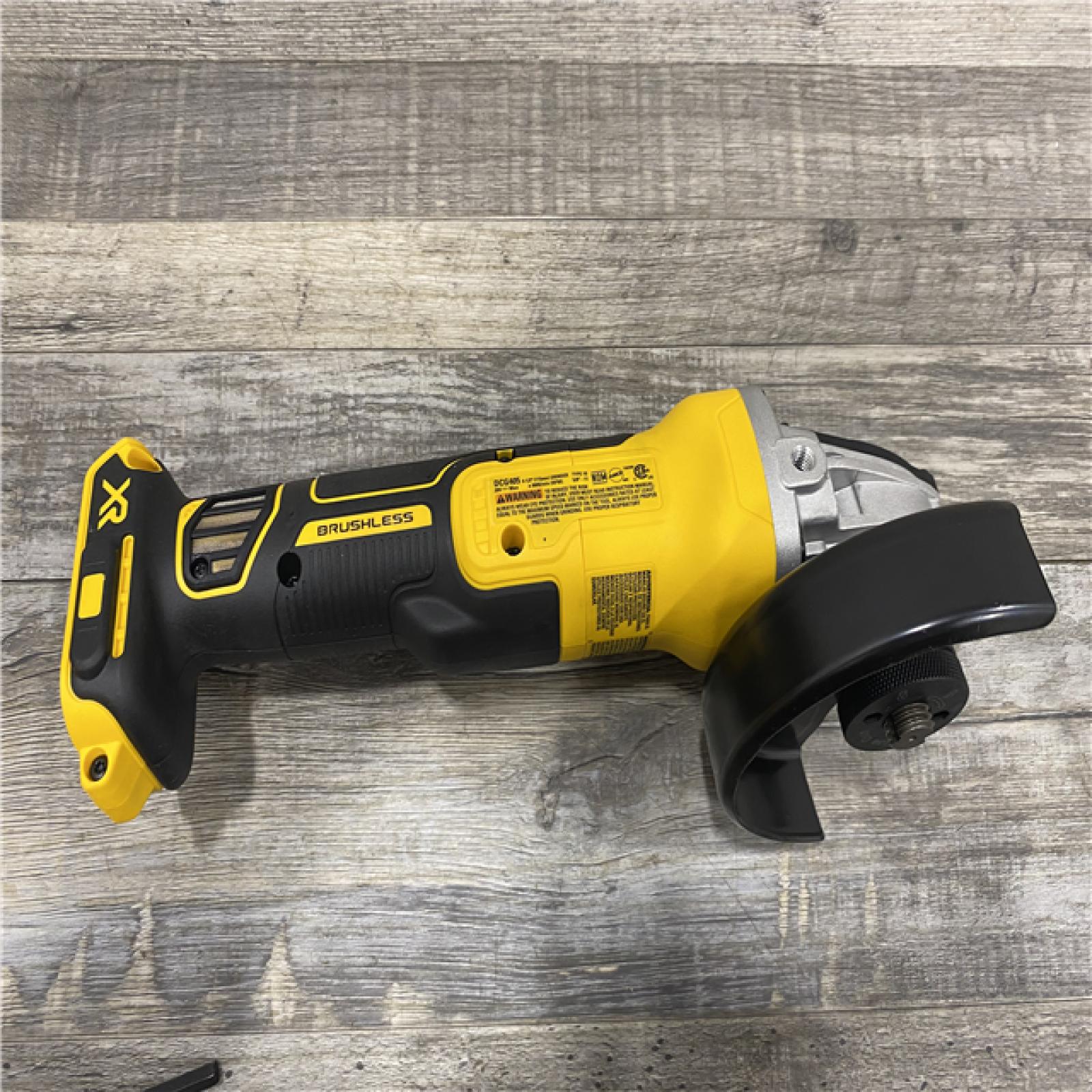 AS-IS DEWALT 20V MAX XR Cordless Brushless 4.5 in. Slide Switch Small Angle Grinder with Kickback Brake (Tool Only)