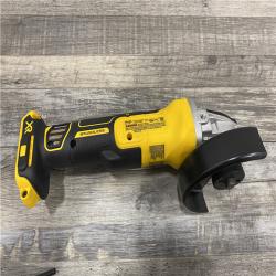 AS-IS DEWALT 20V MAX XR Cordless Brushless 4.5 in. Slide Switch Small Angle Grinder with Kickback Brake (Tool Only)
