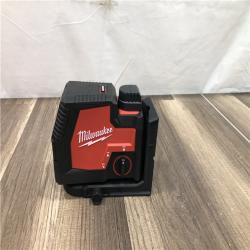 AS-IS Milwaukee 100 ft. REDLITHIUM Lithium-Ion USB Green Rechargeable Cross Line Laser Level with Charger