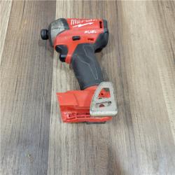 AS-IS Milwaukee 2953-20 18V Lithium-Ion Brushless Cordless 1/4   Hex Impact Driver Bare Tool  Red