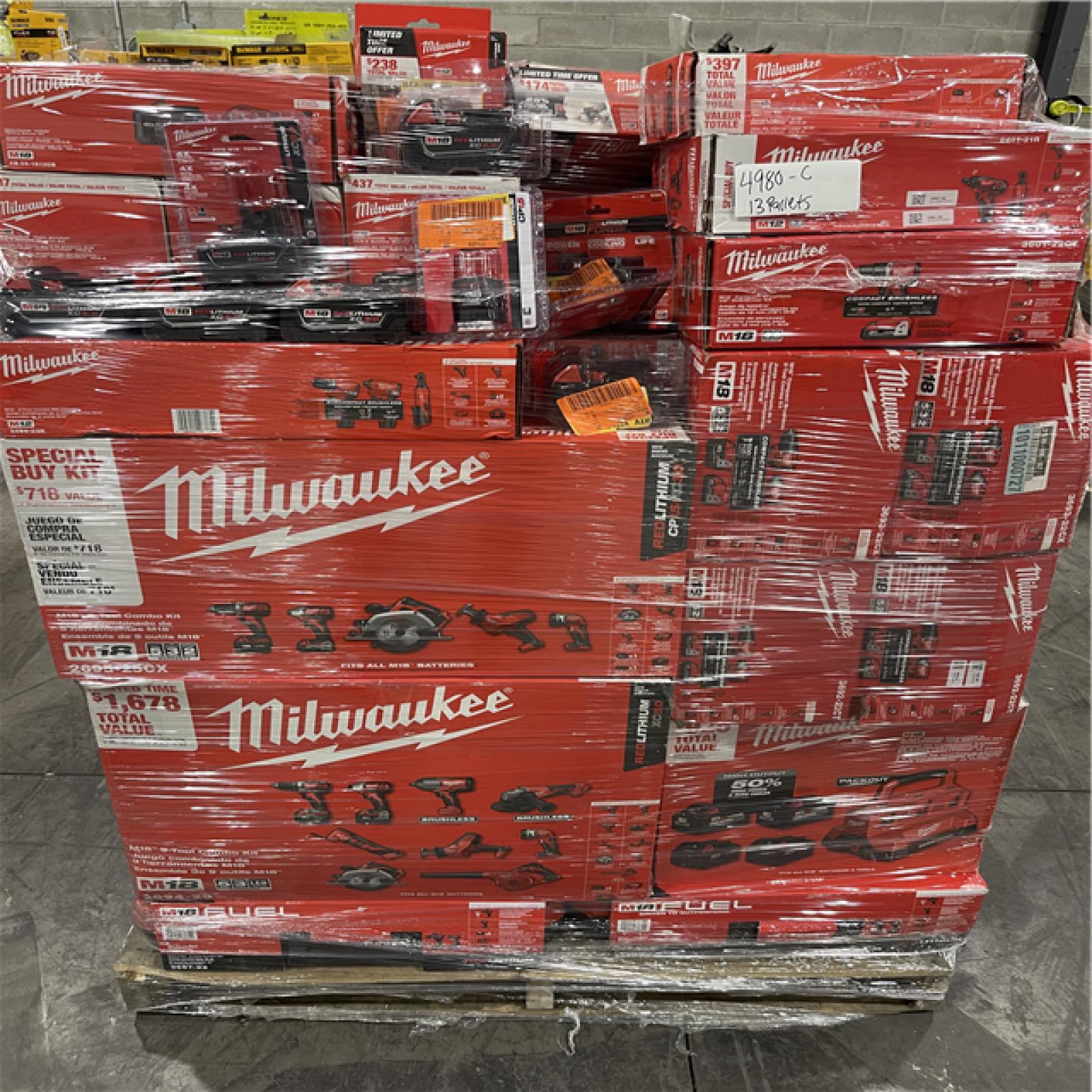 Pittston Location As-Is Power Tools Partial Truckload (13 pallets) 4980-C