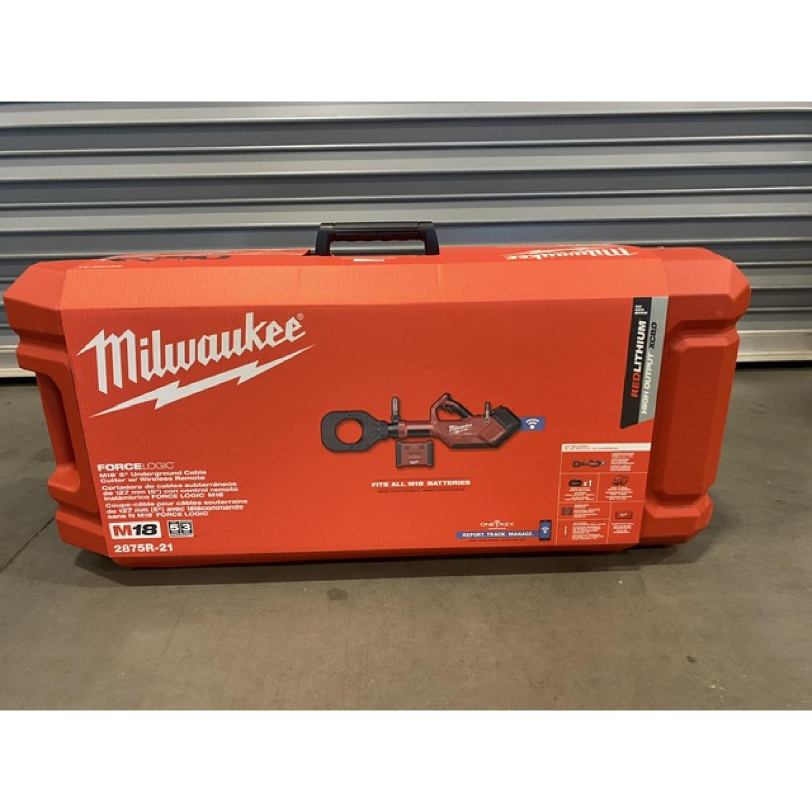 NEW - Milwaukee 18V Lithium-Ion Brushless Cordless FORCE LOGIC 5 in. Underground Cable Cutter w/Wireless Remote