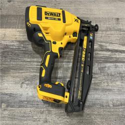 AS-IS DEWALT 20V MAX XR Lithium-Ion Electric Cordless 16-Gauge Angled Finishing Nailer (Tool Only)