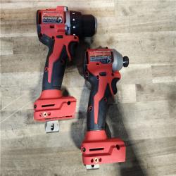 HOUSTON LOCATION - AS-IS Milwaukee M18 18V Lithium-Ion Brushless Cordless Compact Drill/Impact Combo Kit (2-Tool) W/(2) 2.0 Ah Batteries, Charger & Bag