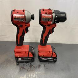 AS-IS - Milwaukee M18 18V Lithium-Ion Brushless Cordless Compact Drill/Impact Combo Kit (2-Tool)