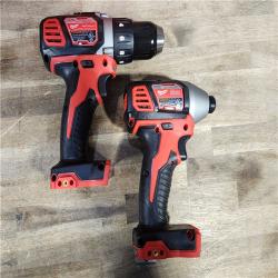 HOUSTON LOCATION - AS-IS Milwaukee 18V Cordless Brushed 2 Tool Drill/Driver and Impact Driver Kit