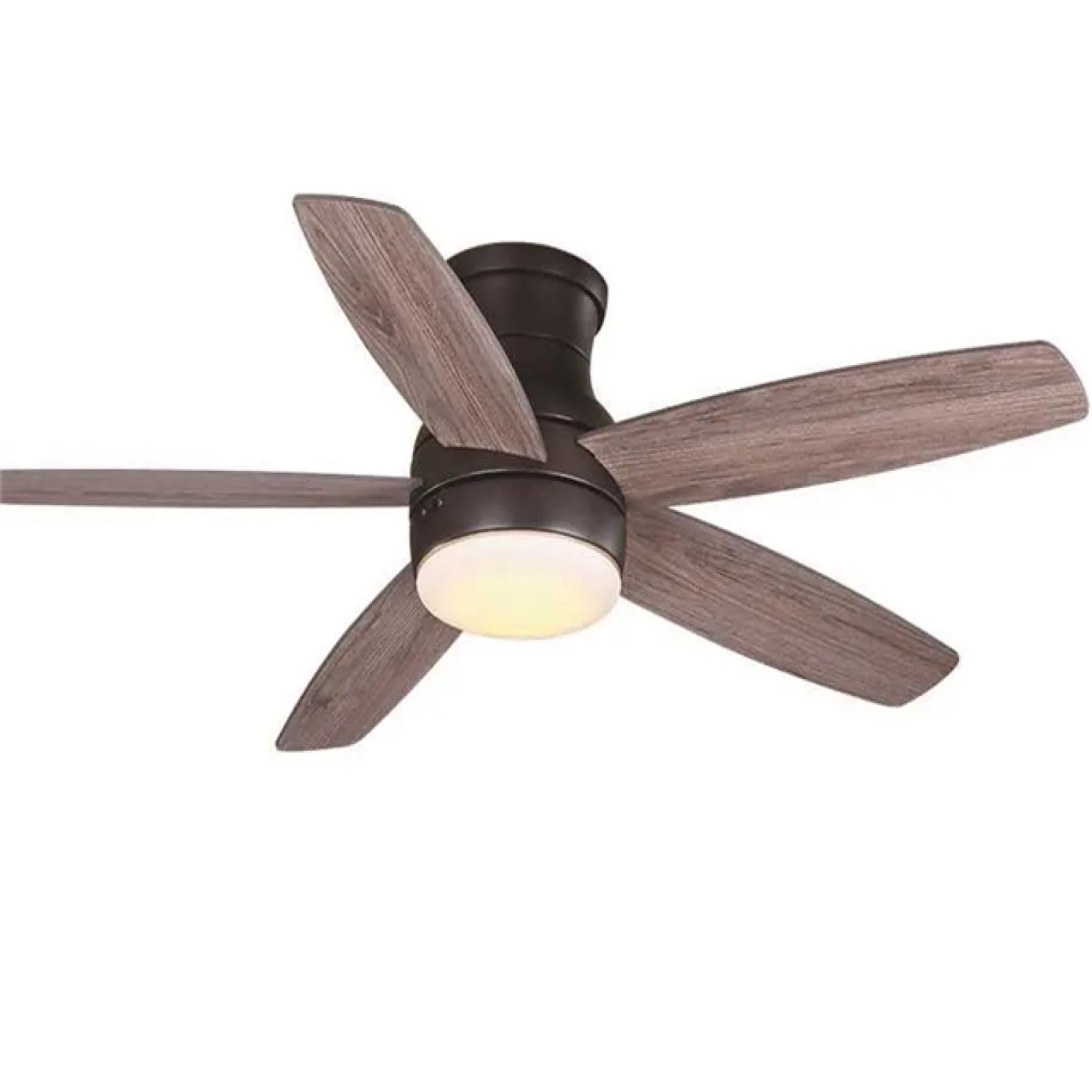 DALLAS LOCATION - Home Decorators Collection Ashby Park 52 in. Integrated Color Changing LED Bronze Ceiling Fan with Light Kit and Remote Control PALLET-(31 UNITS)
