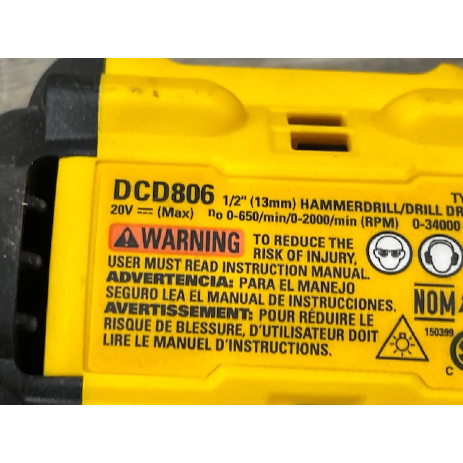 AS-IS DEWALT 20V XR Brushless Cordless 1/2 in. Hammer Drill (Tool-Only)