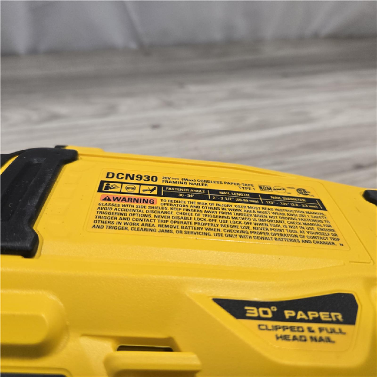 AS-IS DEWALT 20V 30 Degree Cordless Framing Nailer (Tool-Only)