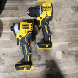 HOUSTON LOCATION - AS-IS Dewalt DCK225D2 20V MAX ATOMIC Brushless Compact Lithium-Ion 1/2 in. Cordless Drill Driver and 1/4 in. Impact Driver Combo Kit with 2 Batteries 2 Ah