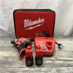 AS-IS Milwaukee FUEL 12-Volt Lithium-Ion Brushless Cordless 1/4 in. Hex 2-Speed Screwdriver Kit