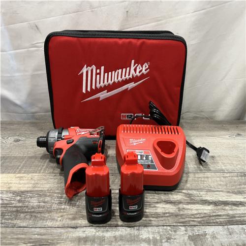 AS-IS Milwaukee FUEL 12-Volt Lithium-Ion Brushless Cordless 1/4 in. Hex 2-Speed Screwdriver Kit