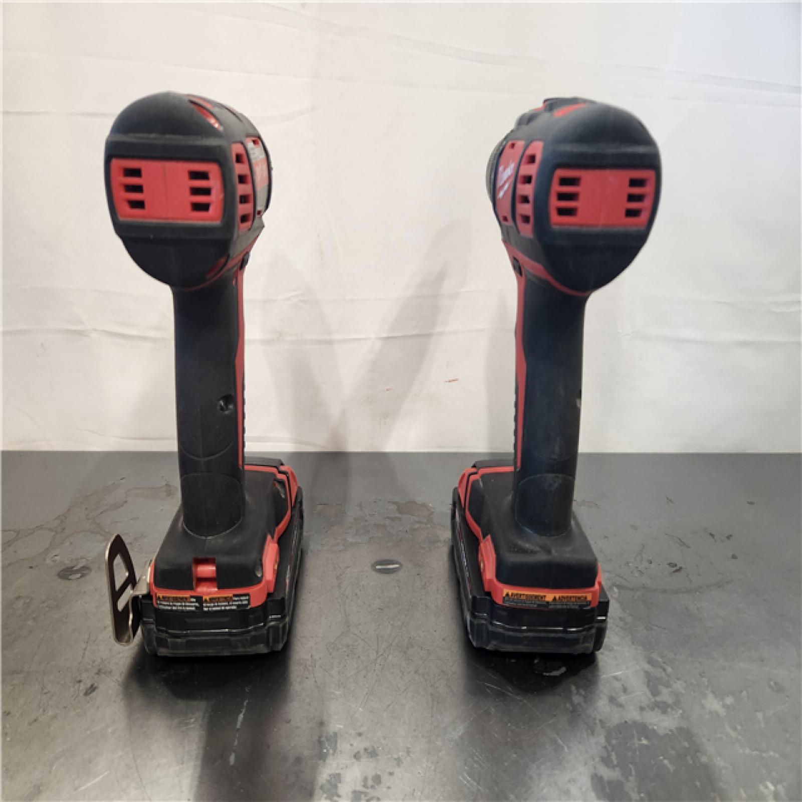 AS-IS- Milwaukee 18V Lithium-Ion Cordless Drill Driver/Impact Driver Combo Kit