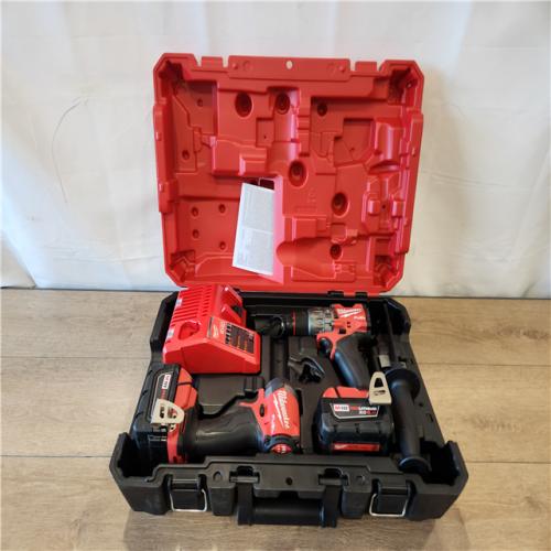 AS-IS- Milwaukee FUEL 18V Lithium-Ion Brushless Cordless Hammer Drill and Impact Driver Combo Kit
