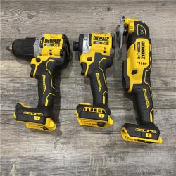 AS-IS DEWALT 20V MAX Lithium-Ion Cordless 3-Tool Combo Kit