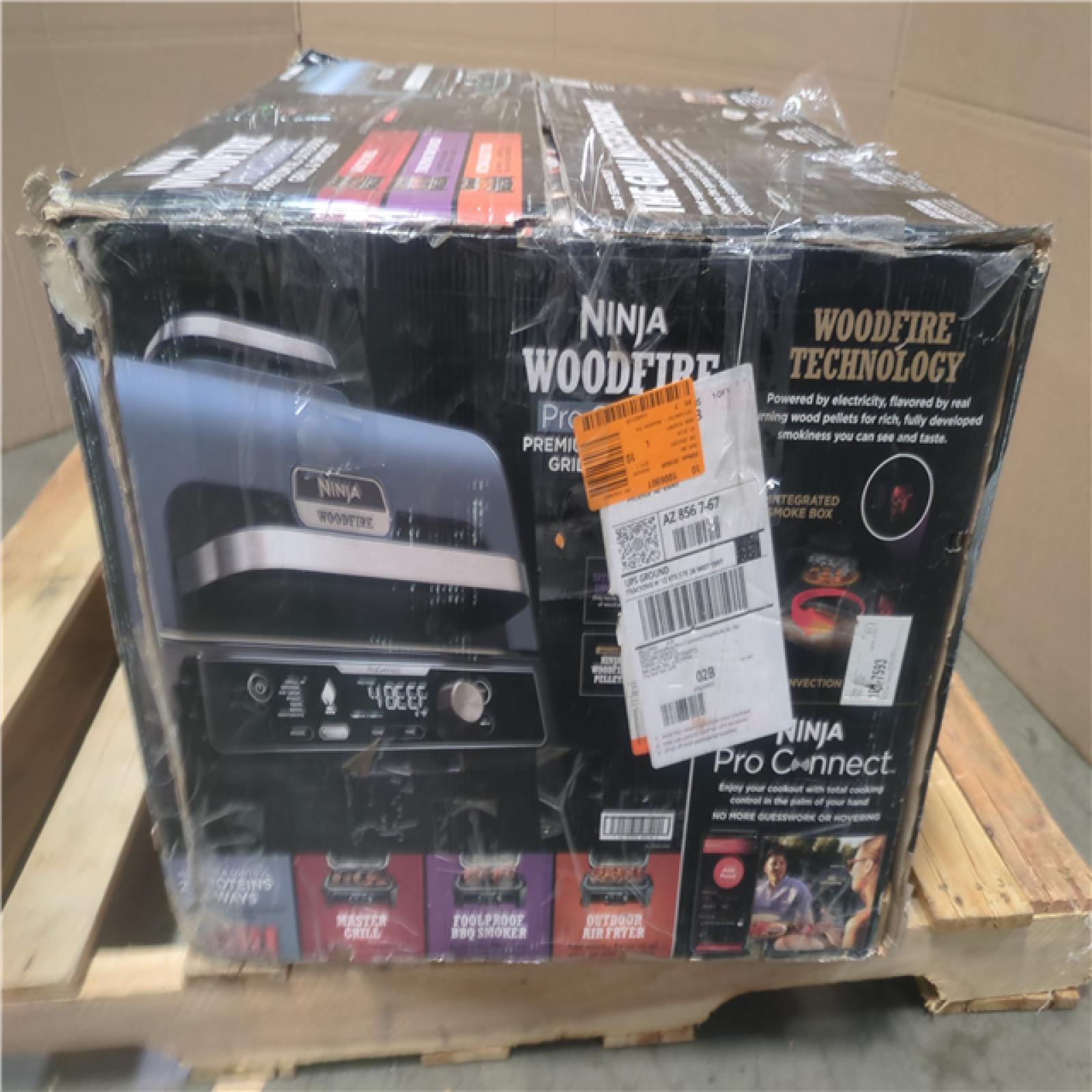 CALIFORNIA AS-IS NINJA WOOD FIRE Pro Connect premium XL OUTDOOR GRILL & SMOKER