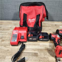 HOUSTON LOCATION - AS - IS Milwaukee 2 Tool Combo Kit W/ (2) Battery & Charger