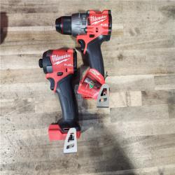 HOUSTON LOCATION - AS-IS (APPEARS LIKE NEW) Milwaukee FUEL 18V Lithium-Ion Brushless Cordless Hammer Drill and Impact Driver Combo Kit