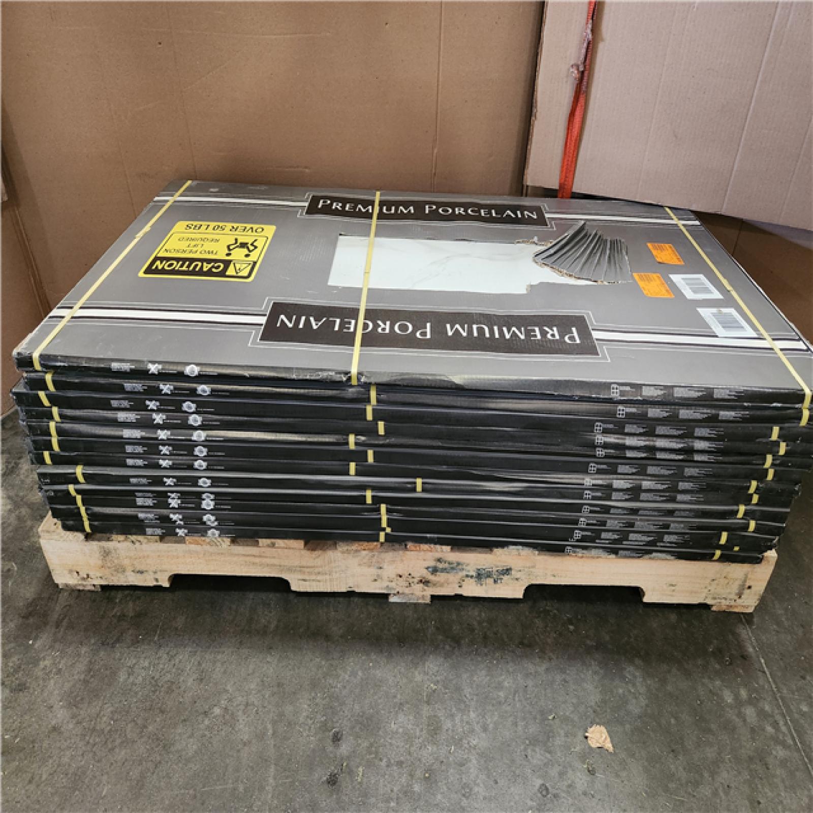 Phoenix Location AS-IS MSI Milos White 24 in. x 48 in. Polished Porcelain Stone Look Floor and Wall Tile (208 sq. ft. /13 Case)