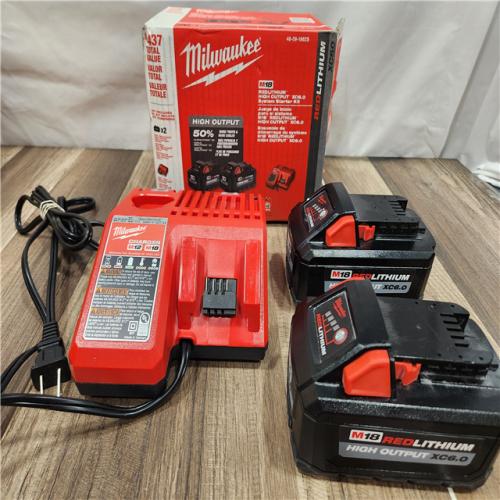 AS-IS Milwaukee M18 Red Lithium High Output XC6.0 System Starter Kit 48-59-1862S