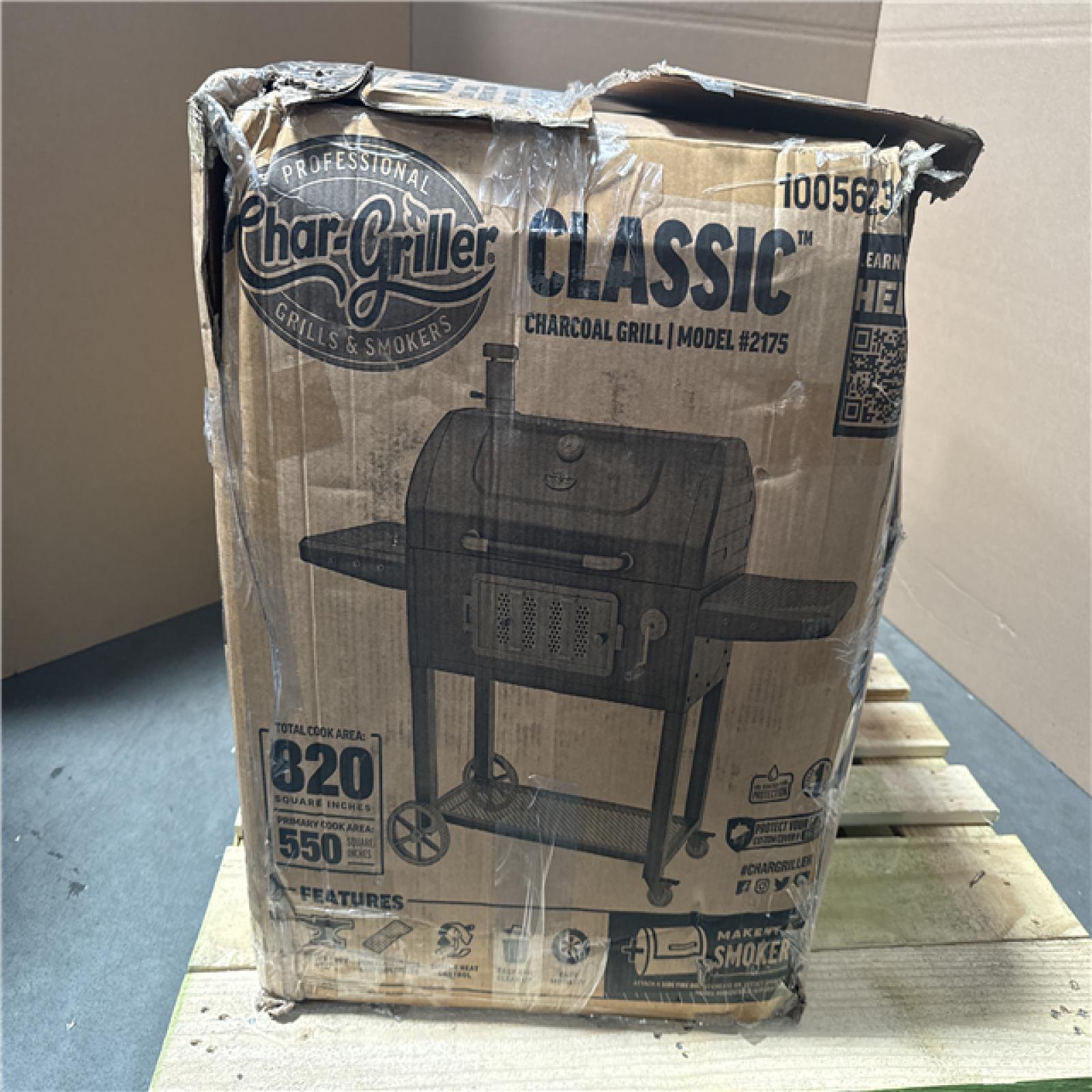 CALIFORNIA AS-IS CHARGRILLER CHARCOAL GRILL HOME IMPROVEMENT PALLET